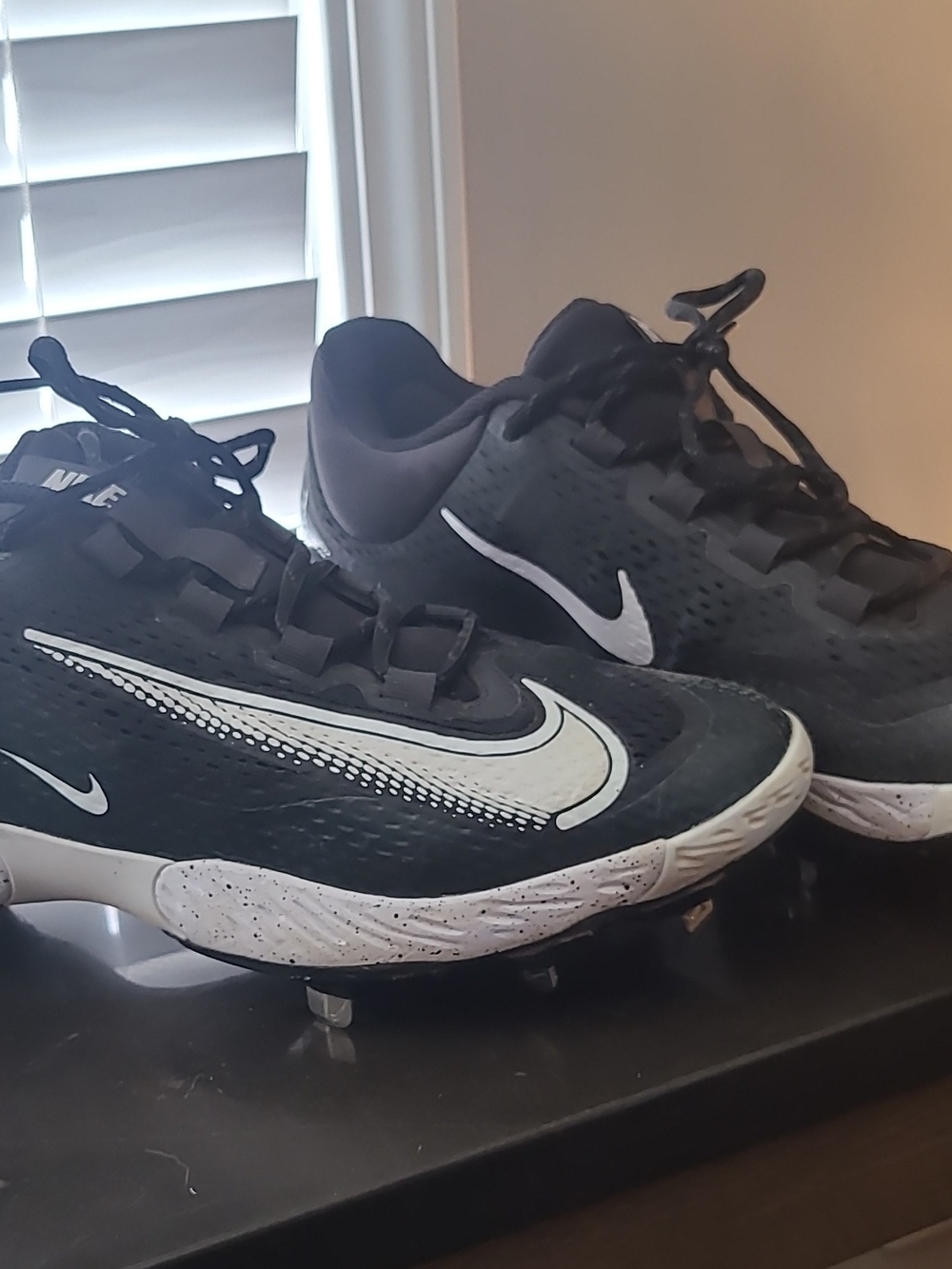 Nike Mens Alpha Hurricane Baseball Cleats US 12.5 Medium (D) Black/White